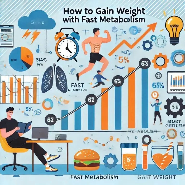 infographic on how to gain weight with fast metabolism